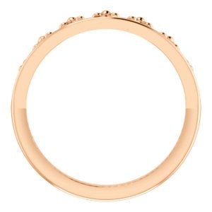 Stackable Crown Ring, 14k Rose Gold