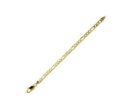 3mm 14k Yellow Gold Figaro Chain Necklace Extender or Safety Chain, 2.25"