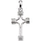 Tubular Cross Sterling Silver Pendant (24.25X15.00 MM)