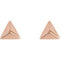 Petite Pyramid Stud Earrings, 14k Rose Gold