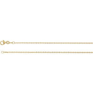 Sterling Silver with 18k Yellow Gold Plated 1.4mm Cable Chain, 18"