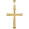 Engraved Hollow Cross 14k Yellow Gold Pendant