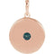 Round Alexandrite Disc Pendant, 14k Rose Gold