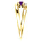 Amethyst and Diamond Bypass Ring, 14k Yellow Gold (.125 Ctw, G-H Color, I1 Clarity)