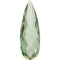 Green Quartz Checkerboard and Diamond Halo Pear-Shaped Sterling Silver Necklace, 18"