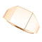 Men's Closed Back Rectangle Signet Ring, 18k Rose Gold (11X10mm) Size 11