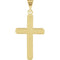 Inlay Cross 14k Yellow Gold Pendant (21.5X12MM)