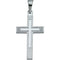 Childrens Sterling Silver Cross Pendant with Embossed Cross inside the Cross