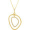 Diamond Organic Silhouette 14k Yellow Gold Pendant Necklace, 18" (1/6 Cttw)