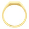 Men's Closed Back Rectangle Signet Ring, 14k Yellow Gold (11X10mm)