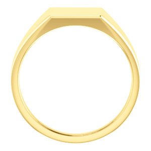 Men's Closed Back Rectangle Signet Ring, 14k Yellow Gold (11X10mm)