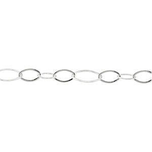 Sterling Silver Loop Link Chain, 18"