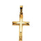 Triple Cross 14k Yellow Gold and White Gold Pendant