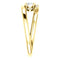 White Sapphire and Diamond Bypass Ring, 14k Yellow Gold (.125 Ctw, G-H Color, I1 Clarity)