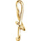 Sliding Treble Clef Musical Note 10k Yellow Gold Pendant