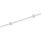 14k White Gold Cubic Zirconia Station Necklace, 18"