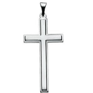 Platinum Inlay Cross Pendant (31.50X17.00 MM)