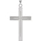 Line Pattern Inlay Cross Rhodium-Plated 14k White Gold Pendant (18X12MM)