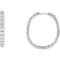 Diamond Inside-Outside Hoop Earrings, Rhodium-Plated 18k White Gold (3 Ctw, Color G-H, Clarity SI1)