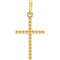 Beaded Cross 14k Yellow Gold Pendant (17.5X12.10 MM)