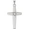 Diamond Cross Rhodium-Plated 14k White Gold Pendant (.04 Ct, G-H Color,SI1 Clarity)