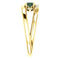 Chatham Created Alexandrite and Diamond Bypass Ring, 14k Yellow Gold (.125 Ctw, G-H Color, I1 Clarity)