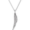 Diamond Angel Wing Necklace in Sterling Silver, 16-18" (1/5 Ctw, Color G-H, Clarity I1)