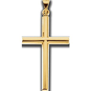 Latin Cross 14k Yellow Gold Pendant (31.50X20.00 MM)