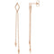 Geometric Chain Earrings, 14k Rose Gold