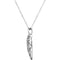 Rhodium Plate Sterling Silver Piece of My Heart Pendant Necklace 18"