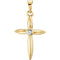 Diamond Cross 14k Yellow Gold Pendant