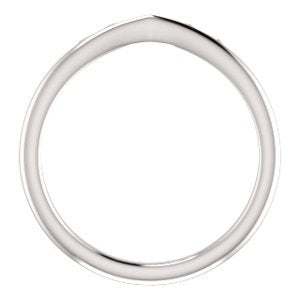 Petite Marquise-Shaped Crown Ring, Rhodium-Plated 14k White Gold, Size 5.25