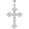 Fleury Cross Rhodium-Plated 14k White Gold Pendant (24X17.5MM)