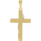 Two-Tone Hollow Cross 14k Yellow and White Gold Pendant (25X16MM)