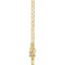 Diamond Sideways Cross 14k Yellow Gold Necklace, 16"-18" (.1 Ct, G-H Color, I1 Clarity)