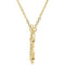 14k Yellow Gold Alphabet Initial Letter B Diamond Necklace, 17" (GH Color, I1 Clarity, 1/8 Cttw)