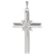 Men's Platinum Rose of Sharon Cross Pendant