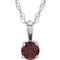 Children's Imitation Garnet 'January' Birthstone Sterling Silver Pendant Necklace, 14"