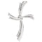 Modern Cross Rhodium-Plated 14k White Gold Pendant (49.25X30.50 MM)