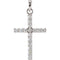 Diamond Cross Pendant, Rhodium-Plated 14k White Gold (0.33 Ctw, Color GH, Clarity I1)