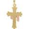 Fleur de Lis Cross with Robe 14k Yellow Gold and 14k Rose Gold Pendant