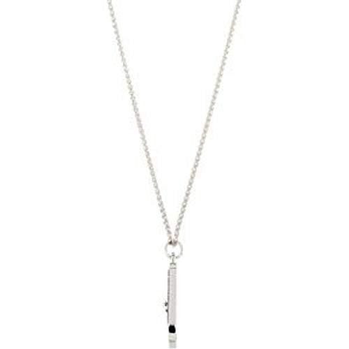 Men's Sterling Silver Cross Pendant Necklace, 24" (Reversible)