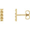 Pyramid Bar Stud Earrings, 14k Yellow Gold