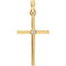 Diamond Inlay Cross 14k Yellow Gold Pendant (.03 Ct, G-H Color, I1 Clarity)