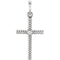 Platinum Diamond Rope-Trim Cross Pendant (.02 Ct, G-H Color, I1 Clarity)