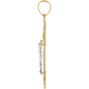 Fleury Crucifix 14k Yellow Gold Pendant (36X27.5MM)