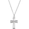 Inlay Cross Sterling Silver Pendant Necklace, 24" (39.00X21.70 MM)