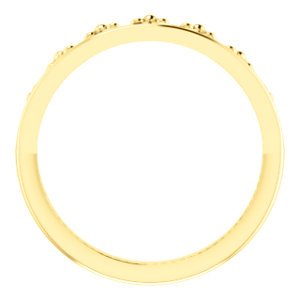 Stackable Crown Ring, 14k Yellow Gold