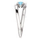 Aquamarine and Diamond Bypass Ring, Rhodium-Plated 14k White Gold (.125 Ctw, G-H Color, I1 Clarity)