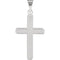 Inlay Cross Rhodium-Plated 14k White Gold Pendant (18 X 12MM)